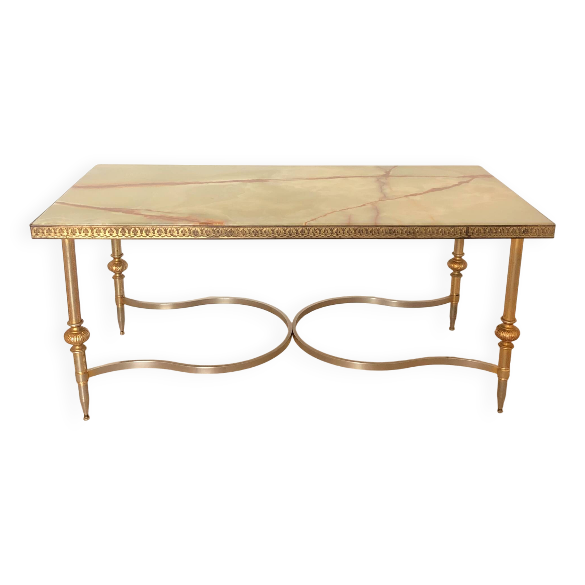 Jansen or Ramsay coffee table, 1940s/50s, onyx and bronze