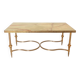 Table basse Jansen ou Ramsay, années 40/50, onyx et bronze