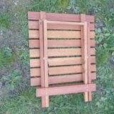 Wood side table slats
