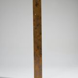 Glass and brass column floor lamp, 1970s