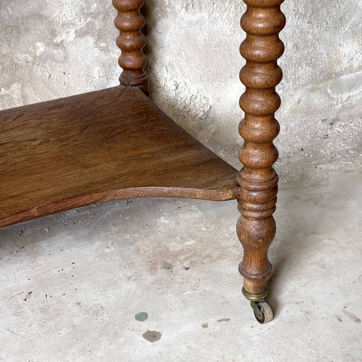 Vintage 1950s turned wood dressing table