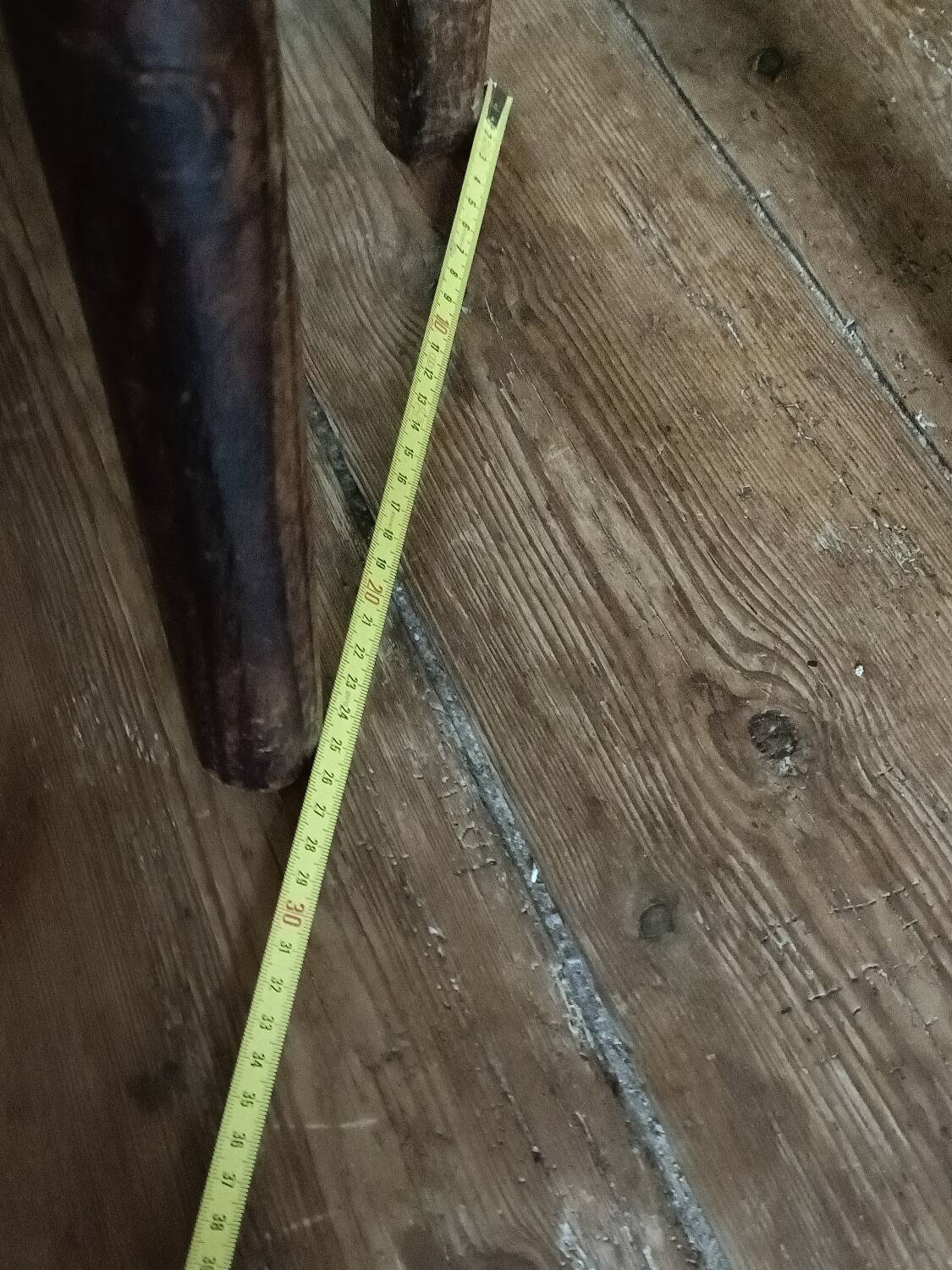 A pair of tripod stools