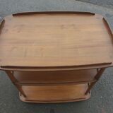 Table service bar rolling in massive elm by ercol england around 1960