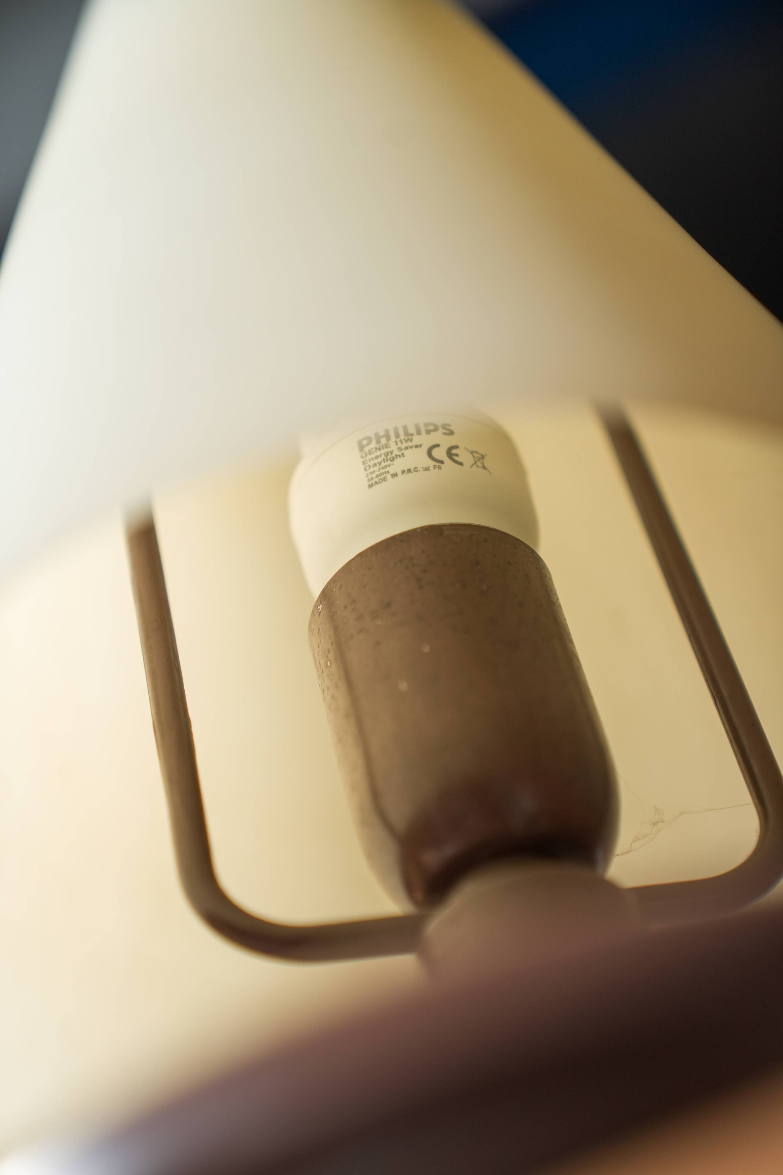 1970s-80s Brass and Glass Table Lamp