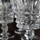 Set of 8 white wine glasses small capacity in antique chiseled crystal