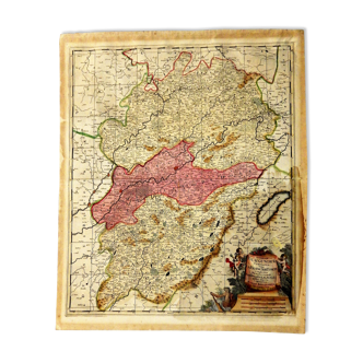 Carte ancienne de La Franche Comté Gérard Valk 1690