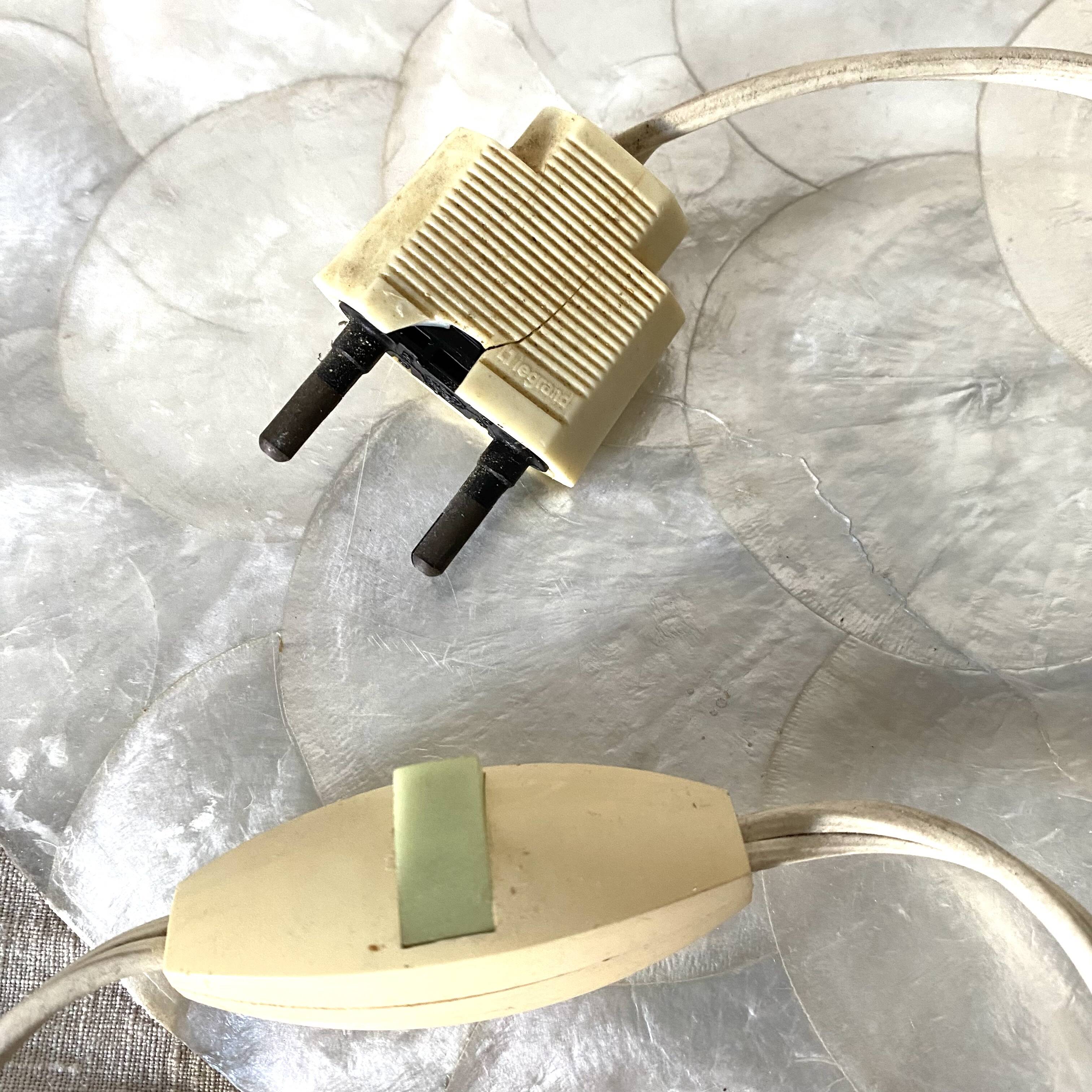 Lampe vintage coquillage ormeau