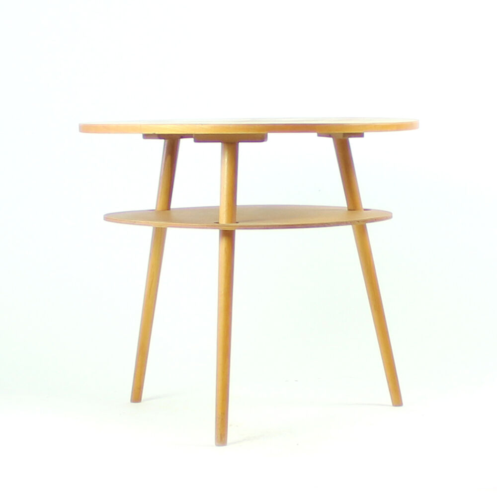 Table basse ronde Drovopodnik Holesov, circa 1960