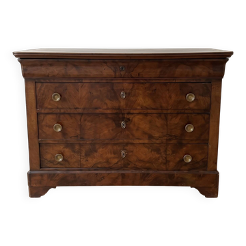 Antique Empire walnut chest of drawers