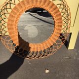 Mirror rattan 35x35cm Sun
