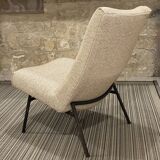 Set of 2 reupholstered Guariche armchairs for Steiner