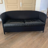Contemporary leather and fabric sofa. Aura model. Designer Paolo Piva. Constructor Wittmann