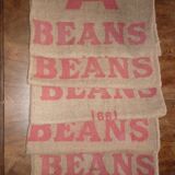 Transport of beans in Burlap bag
