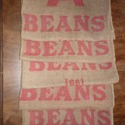 Transport of beans in Burlap bag