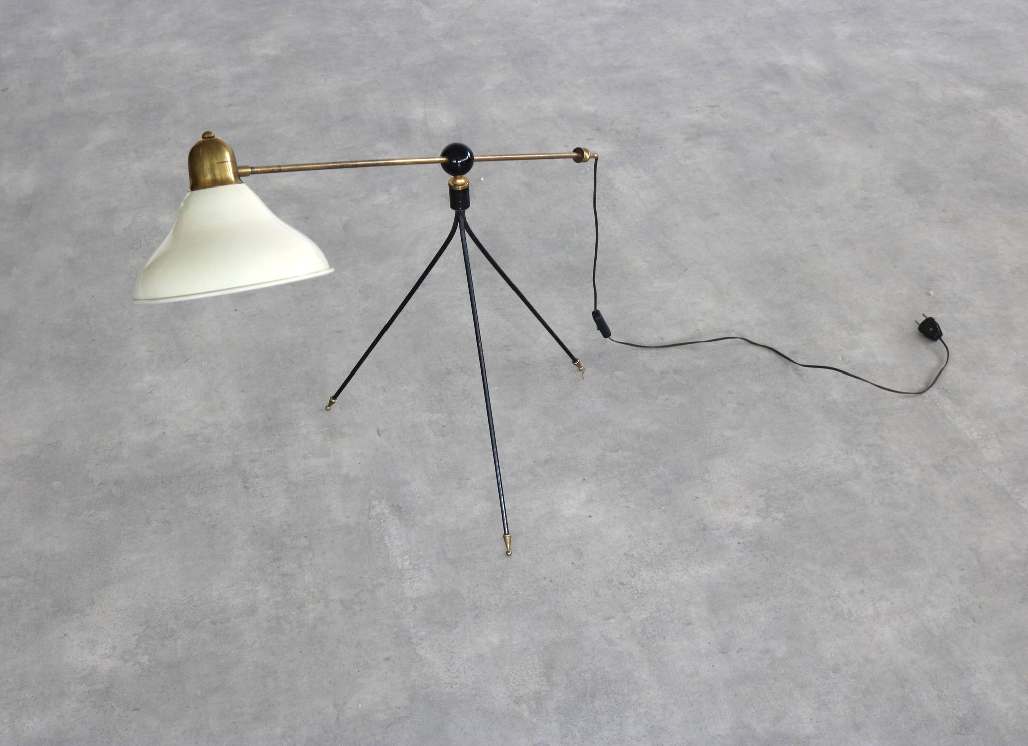 lampe de sol vintage | lampe | laiton | années 1960