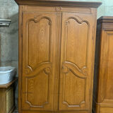 Old wardrobe, painted faux wood 19th century