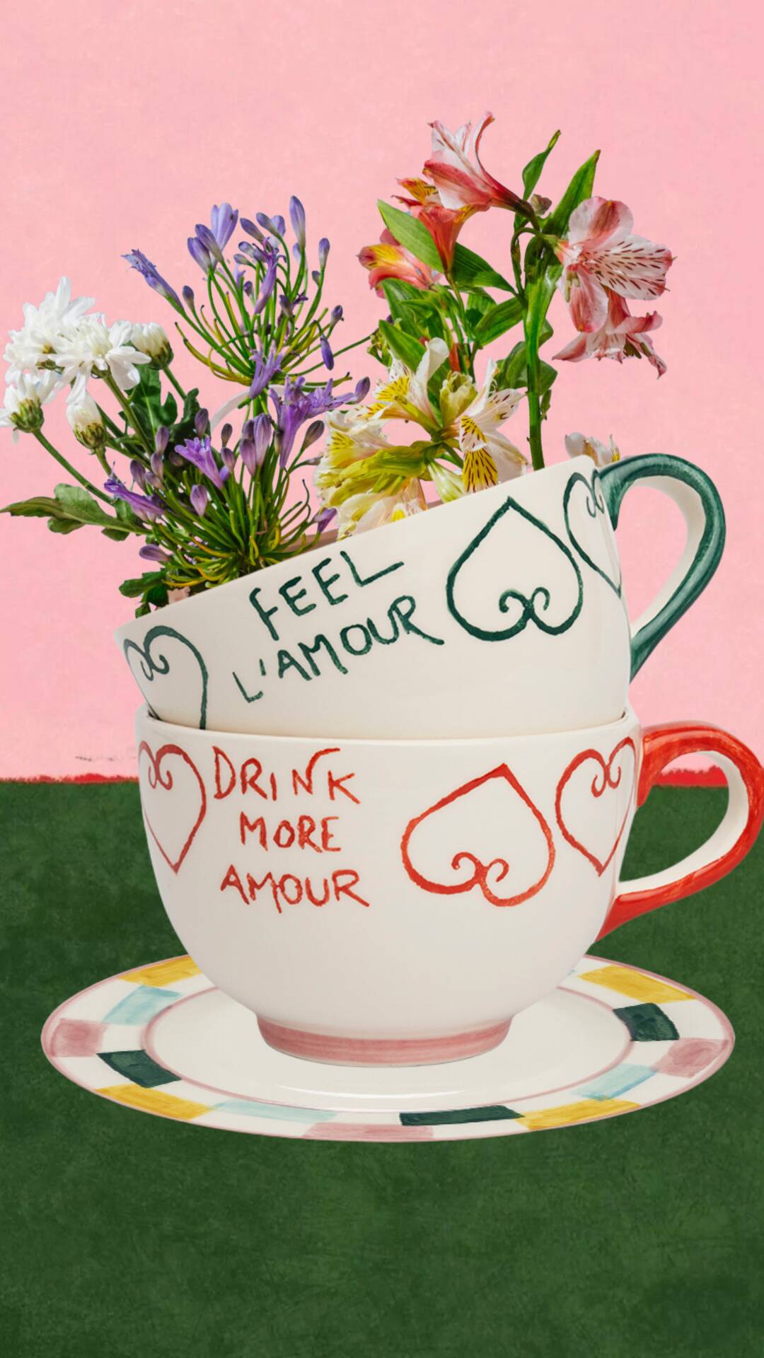 Set of 2 L'AMOUR Mugs