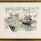 Lithographie originale signée Rolf Rafflewski – Le Port de Lesconil