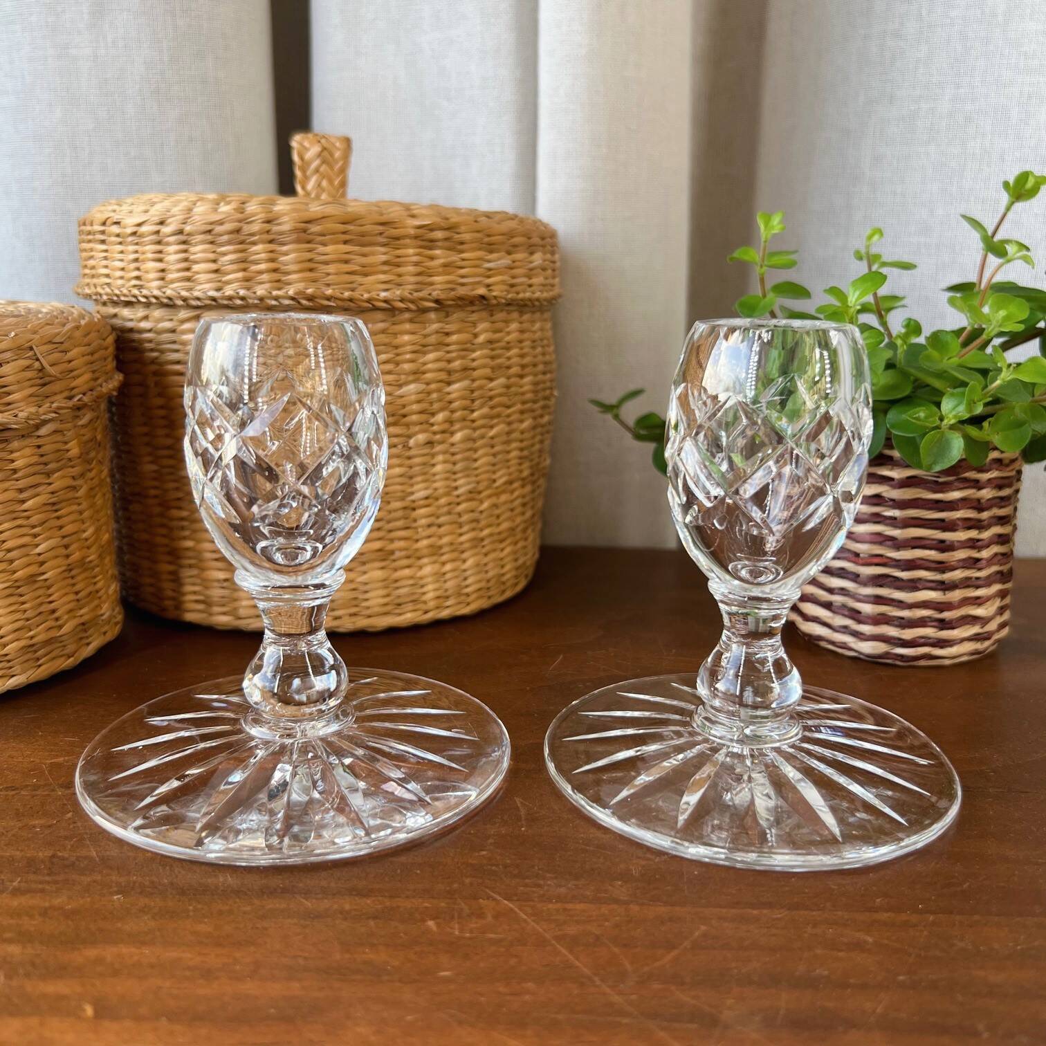 Crystal candlestick duo
