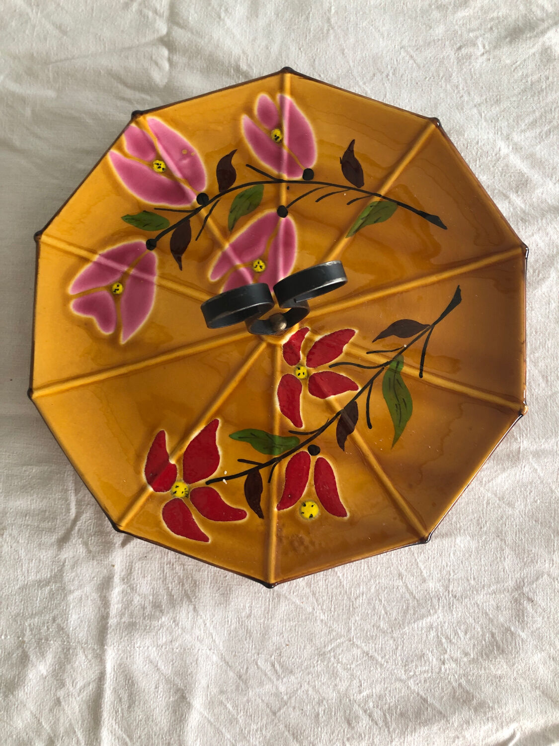 Vintage ceramic cheese or dessert platter