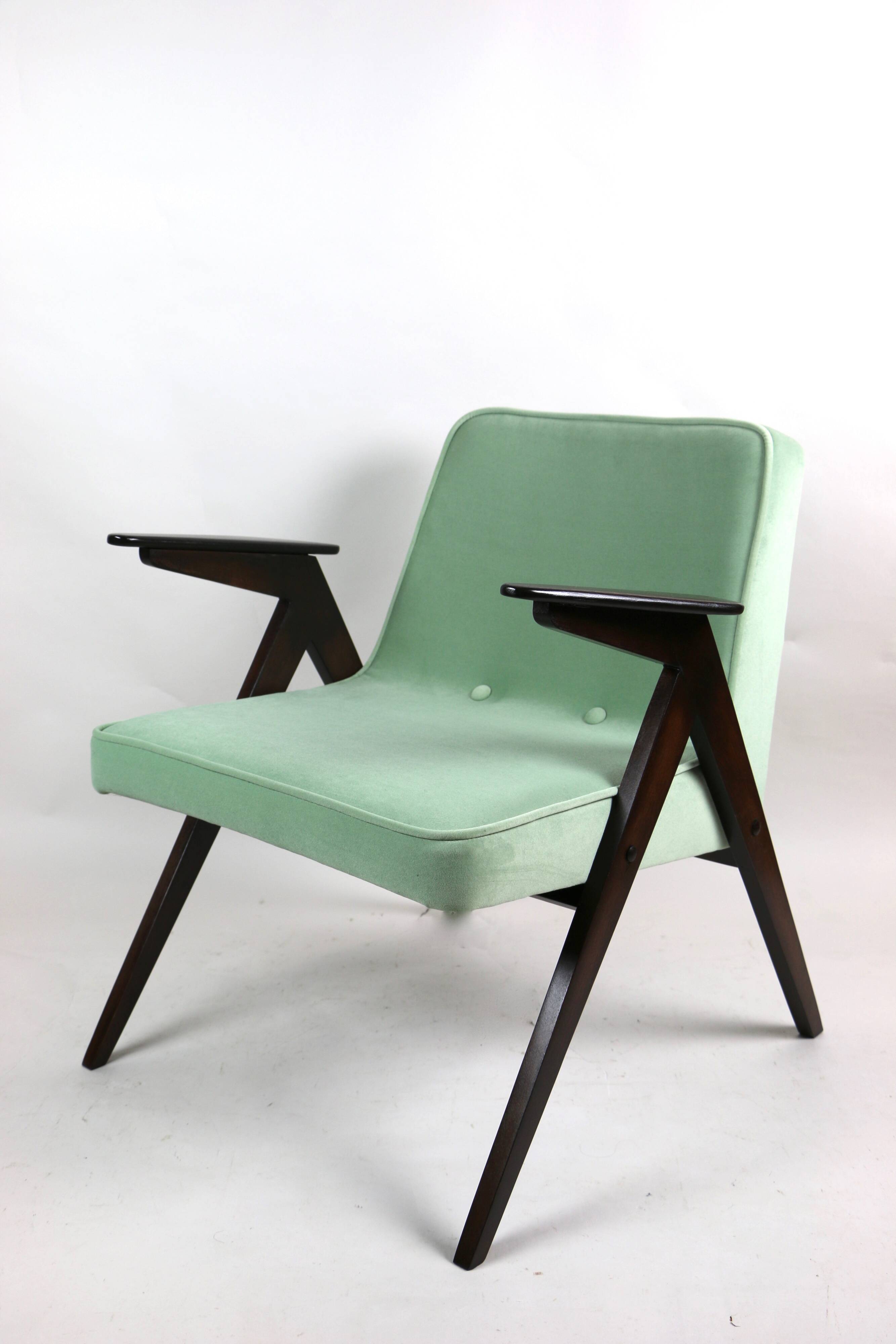 Light Green Bunny Armchair by Józef Chierowski, 1970s