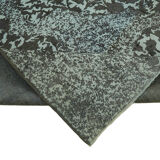 Handmade turkish unique 1980s 270 cm x 370 cm grey wool carpet