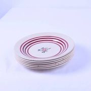 Set of 6 small antique Gien plates