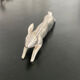 8 various animal knife holders in silver metal