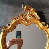 Miroir doré style louis xv.