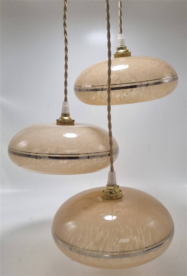 Trio of pink suspensions