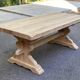 Large stripped solid oak monastery table – 200 cm