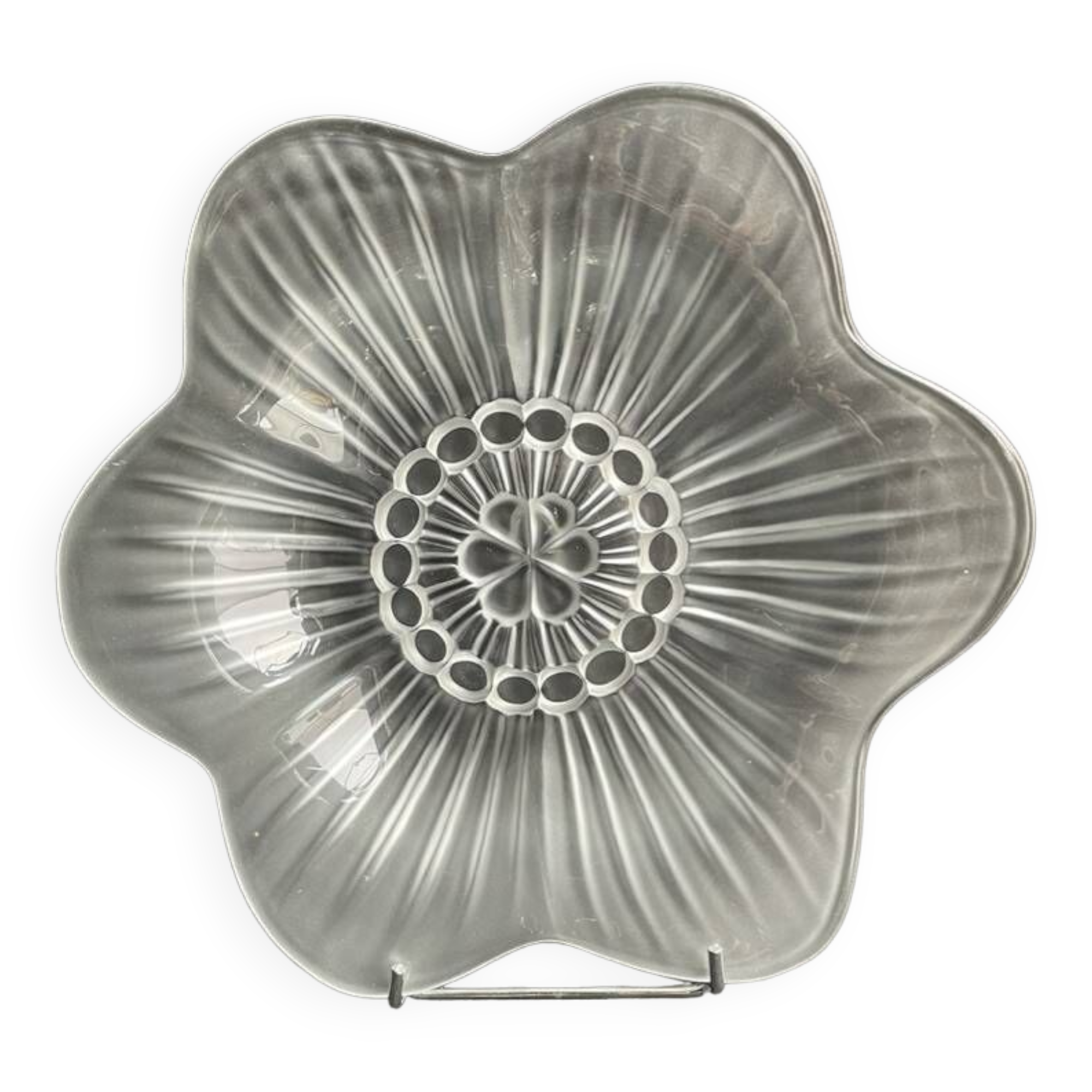 Unsigned molded pressed crystal stand cup