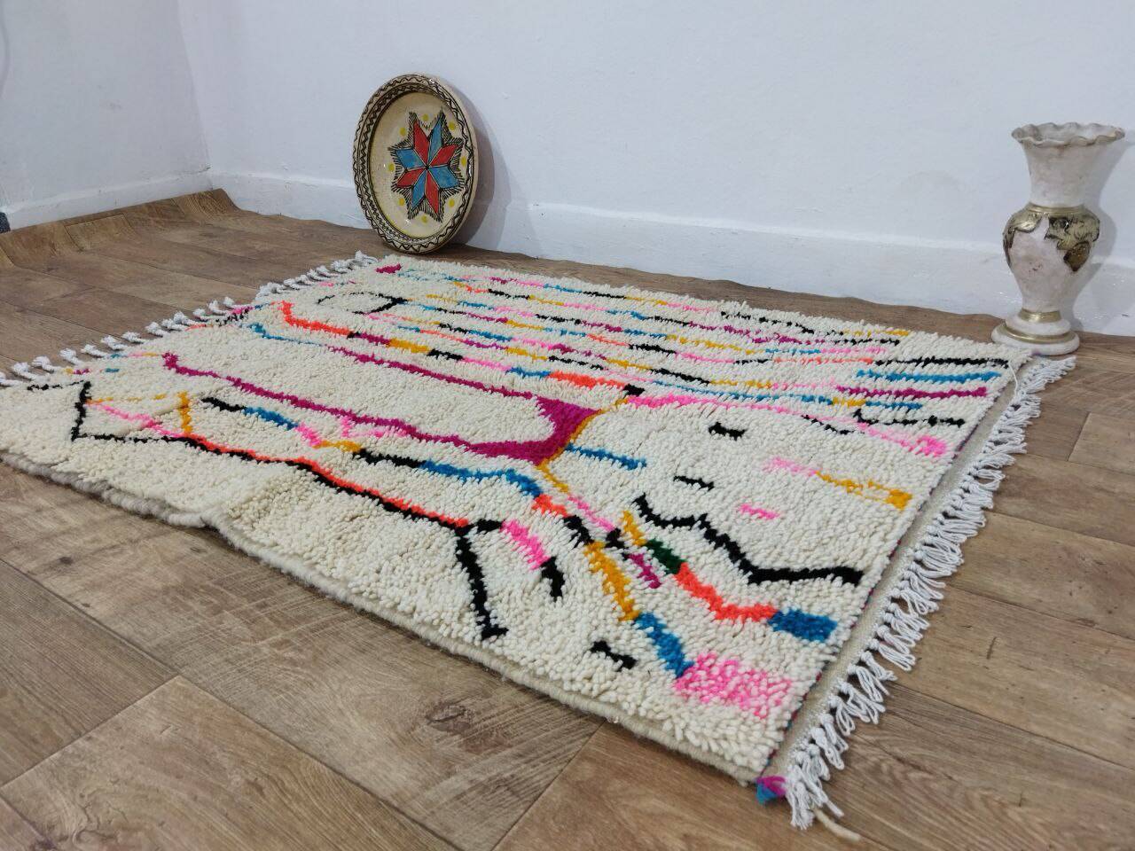 Handcrafted Moroccan Berber Rug 138 X 100 CM