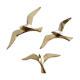 Série de 3 mouettes en laiton doré à suspendre