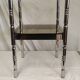 Bedside or side table in chromed steel with green smoked glass from the 70s