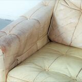 Vintage club chair in rosewood and leather