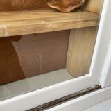 Library showcase ivory white sliding doors