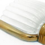 Seguso wall lamp decò years '30 design in glass and brass