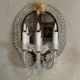 Pair of “trecchia” mirror wall lights, Venice, circa 1950, Murano glass inc.