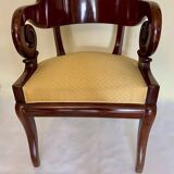 Restoration Armchair with Mahogany Crosses