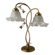 Vintage brass lamp and handkerchief globes