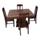 Solid Teak Dining Table + 4 Chairs – Colonia Style