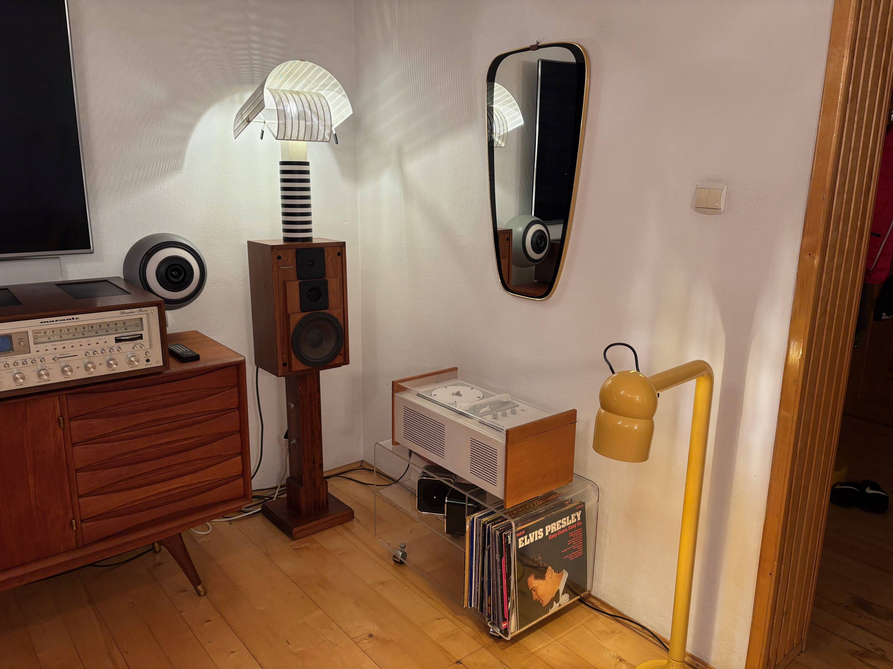 Large Rockabilly Mirror, 1960s