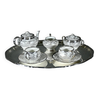 Limoges Porcelain Tea Set, “Saint Graal” Model – Early 20th Century