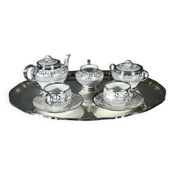 Limoges Porcelain Tea Set, “Saint Graal” Model – Early 20th Century