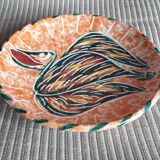 Vintage Vallauris plate with pelican decor