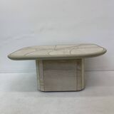 Table basse en travertin design milieu du siècle, années 1970