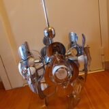 Vintage chandelier 70'S Oscar Torlasco , 9 lights