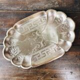 Golden brass serving tray