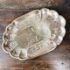 Golden brass serving tray